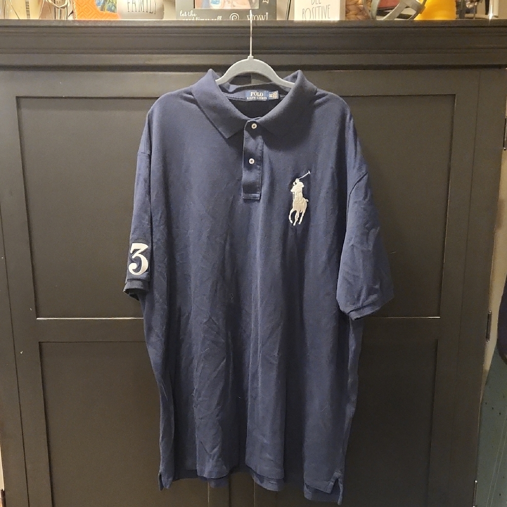 Ralph Lauren Dark Blue Polo with White Logo